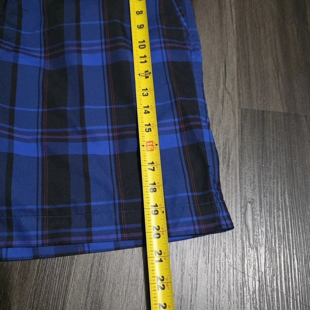 Callaway X Series Men's Golf Shorts Size 34 Blue Black Plaid Performance Active
